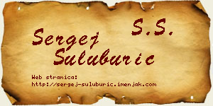 Sergej Šuluburić vizit kartica